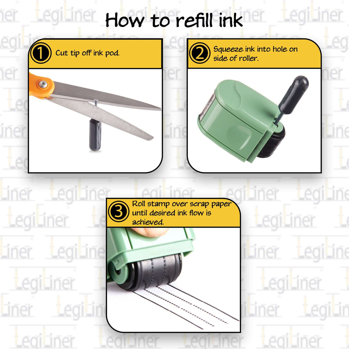 How to refill the ink of LegiLiner Self Inking Teacher Stamp 18mm