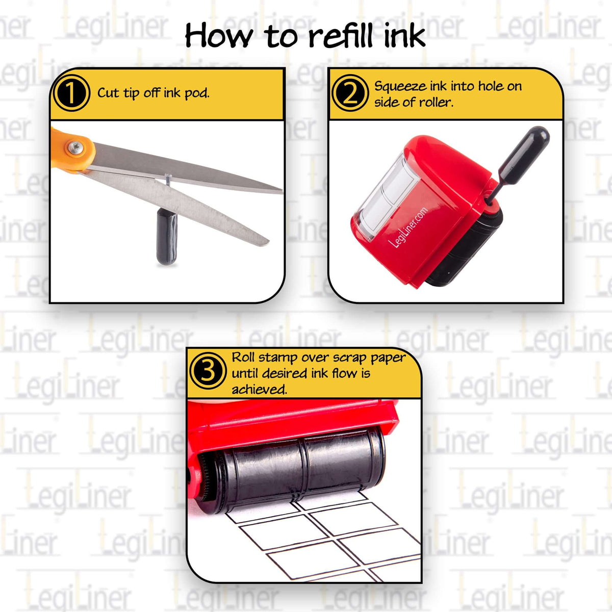 How to refill the Ink LegiLiner LegiBoxes OT Math and Handwriting Letter Boxes Roller Stamp