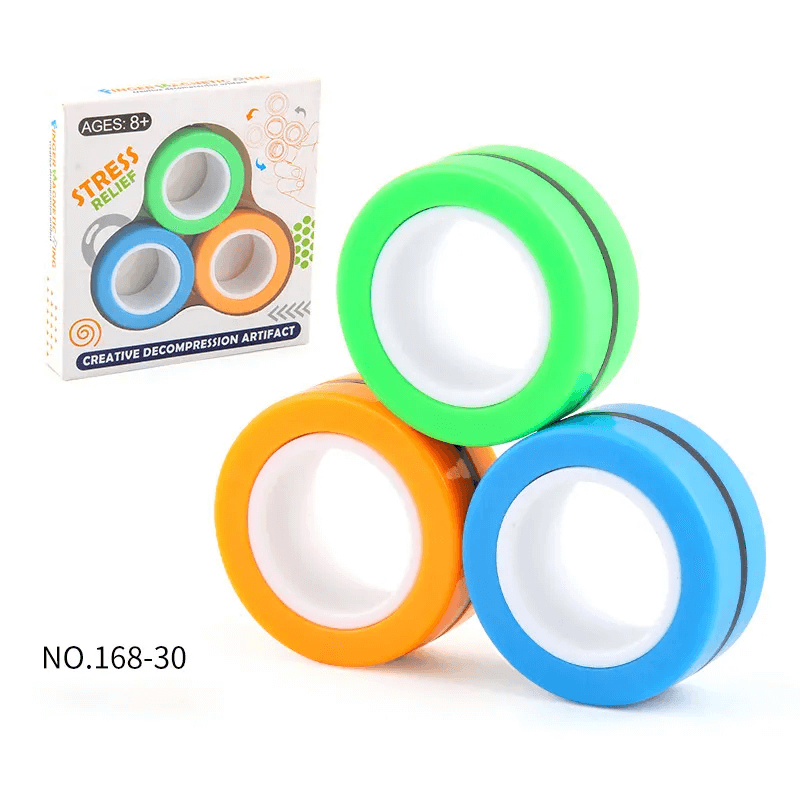Multi Coloured Magnetic Fidget Rings