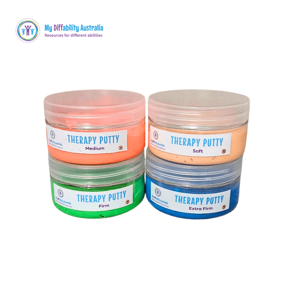different colours of 85 g therapy putty