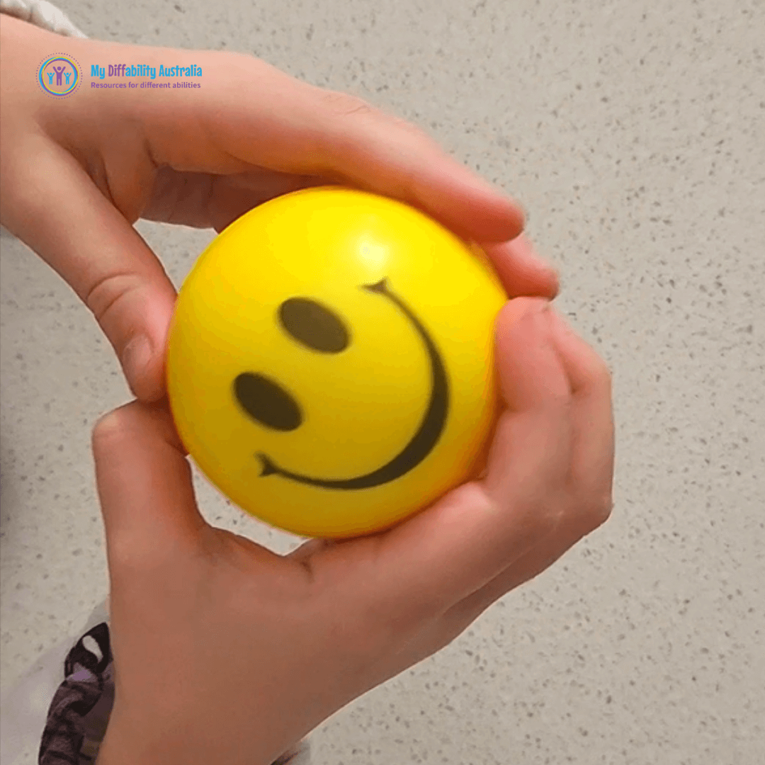 Front View Smiley Squishy De Stress Ball