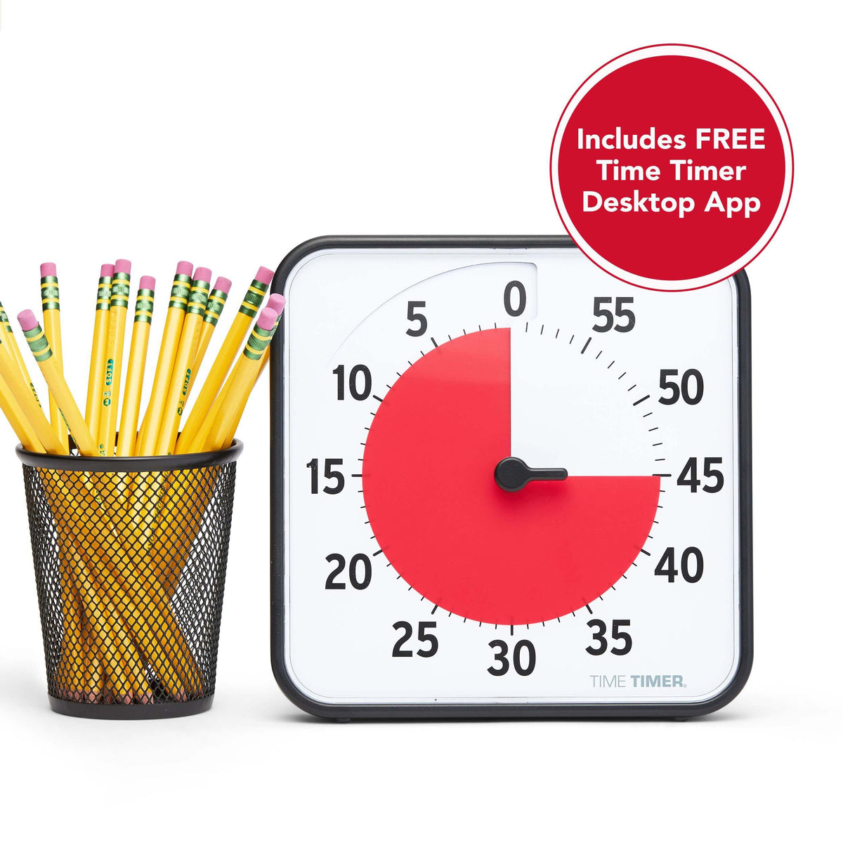 Time Timer 8 New And Improved with highlight sticker showing includes free time timer desktop app