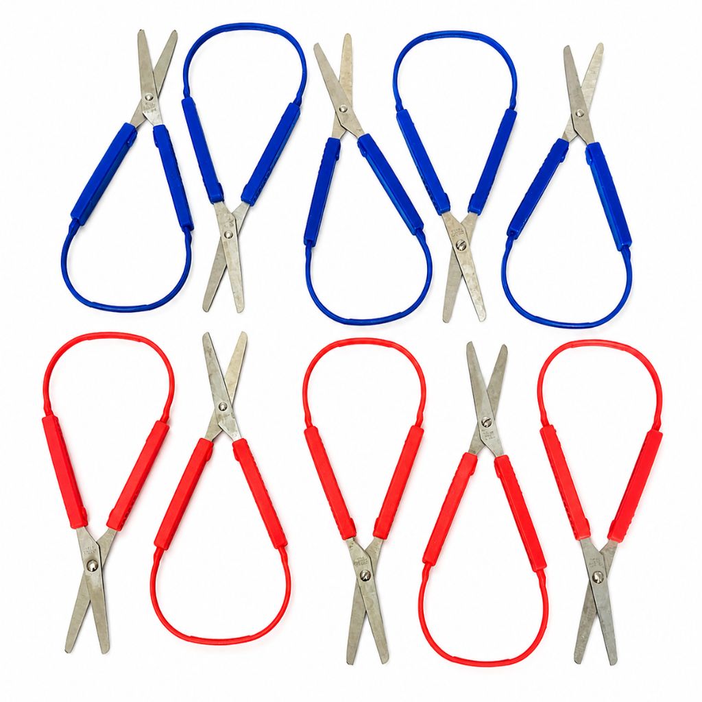 10 pack Easy Grip Squeezy Scissors
