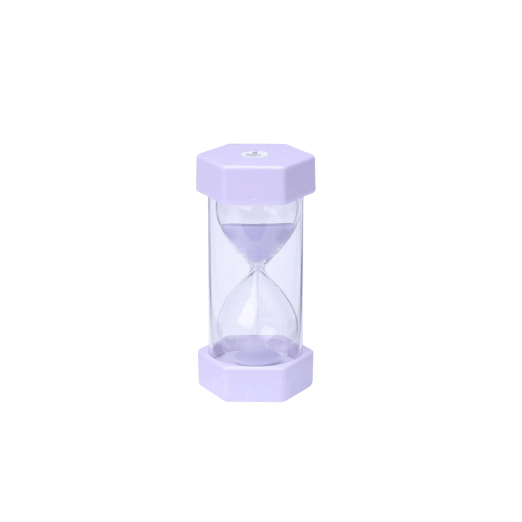 2 minute hourglass timer lilac