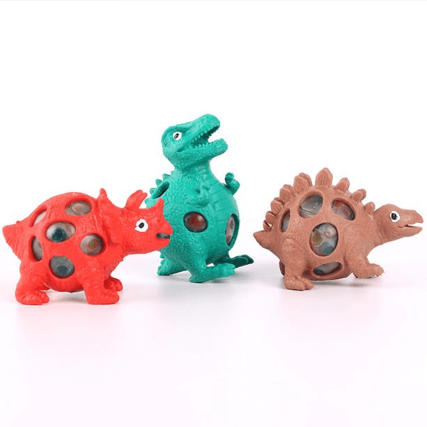 3 Different Colours of Dinosaur Squishy Fidget Toy