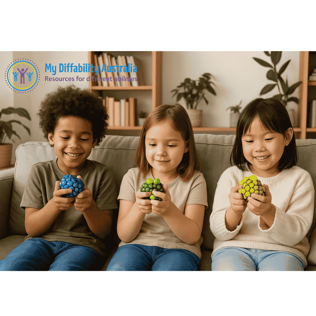 3 Kids Using Squish Colour Ball