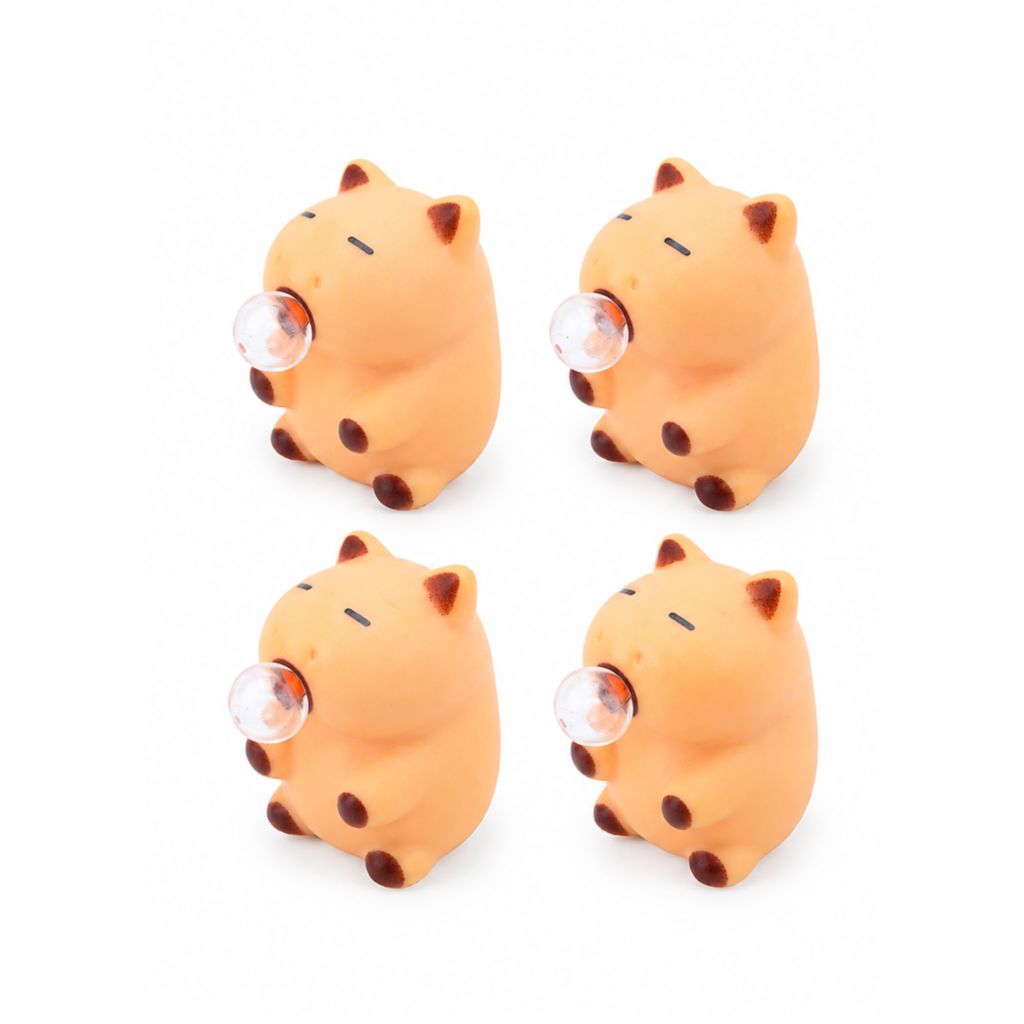 4 pack Bubble Blowing Bear Squishy