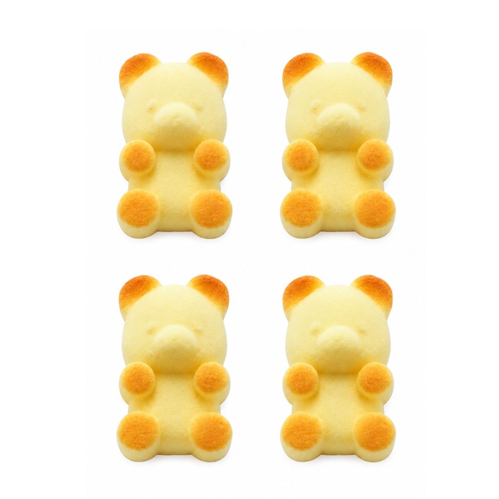 4 pack Squishy Squeeze Bread Bear