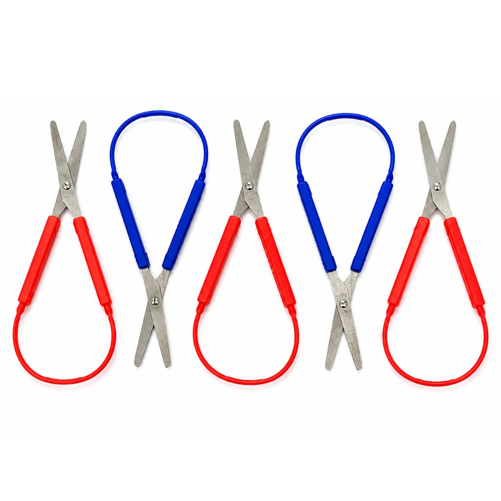 5 pack Easy Grip Squeezy Scissors