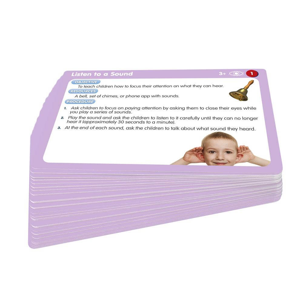 50 Mindfulness Activities Showing Cards Listen to a Sound