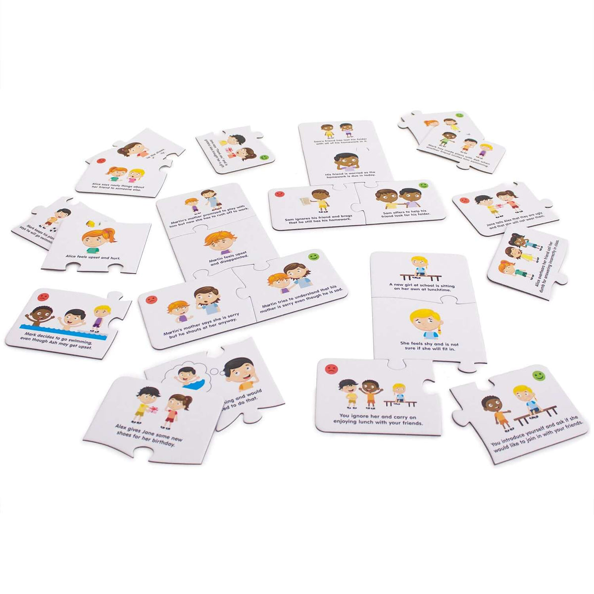 6 Social Skills Games Showing the Different Cards