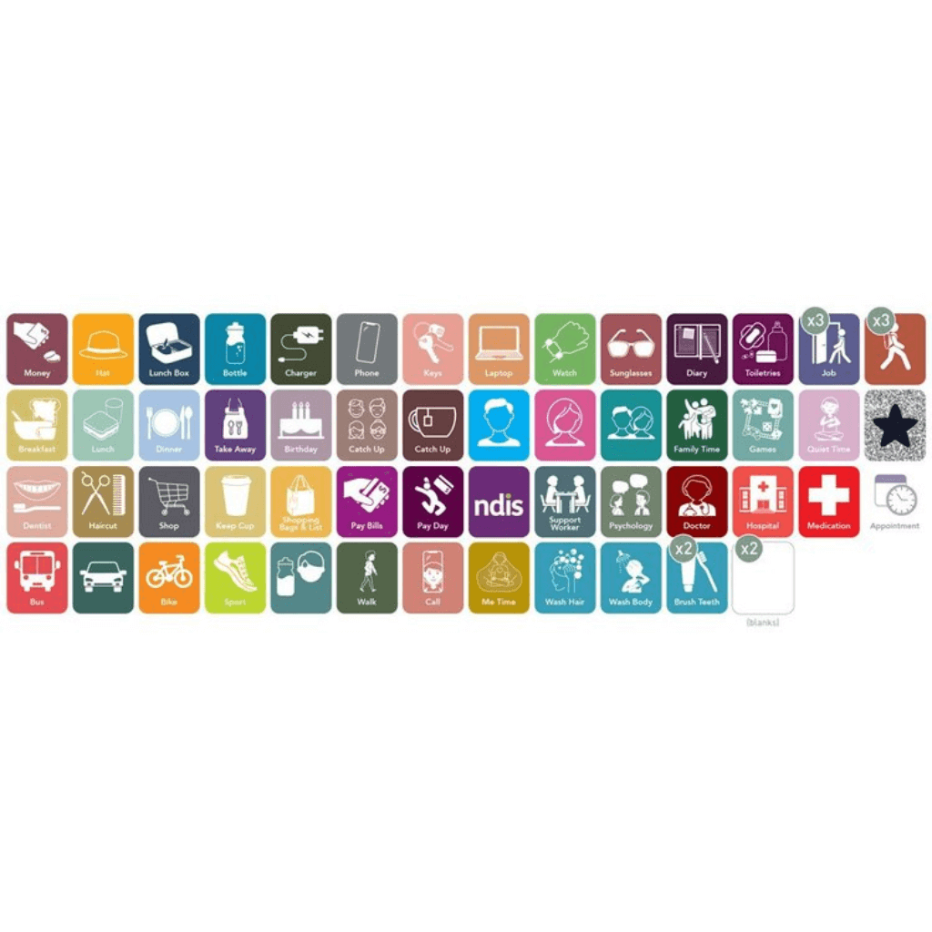 60 tiles included in magnetic planner for adult