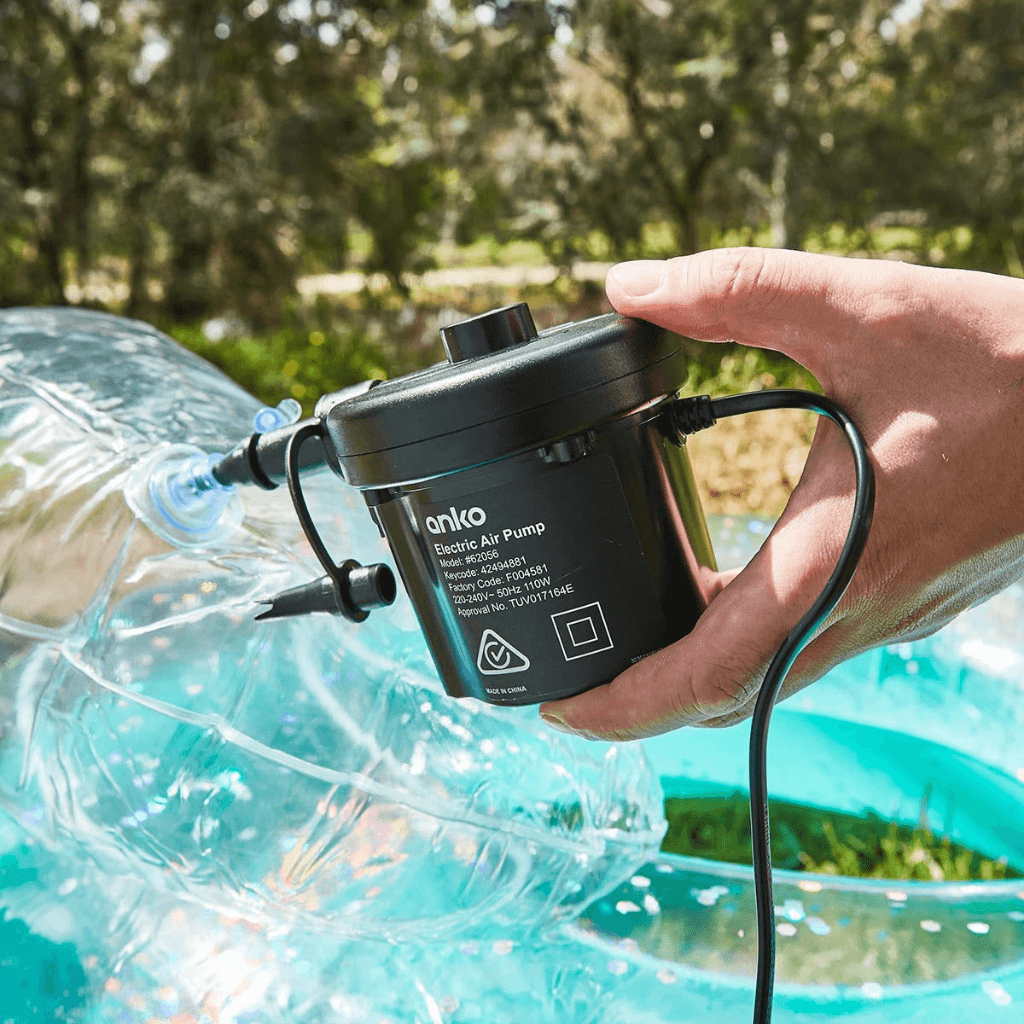 AC240 Volt Air Pump Being held in one hand