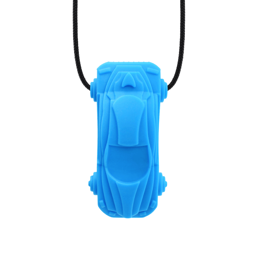 ARK Racecar Chew Necklace Bright Blue