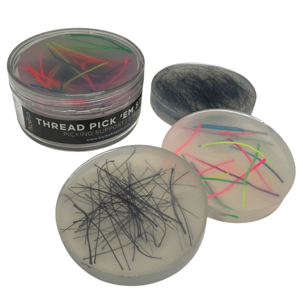 Actual Item And Packaging of Thread Pick Em Stack 3 Picking Hair Pulling Supports