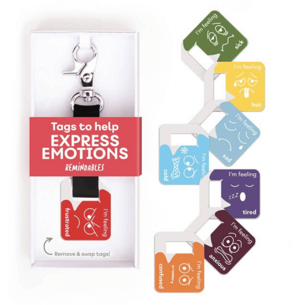 All The items Included In the Emotions Bag Tag Set
