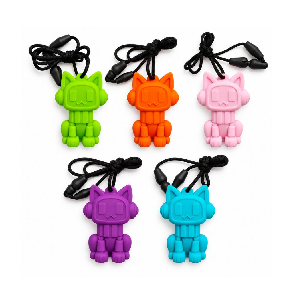 All colours of Cat Sensory Chew Necklace