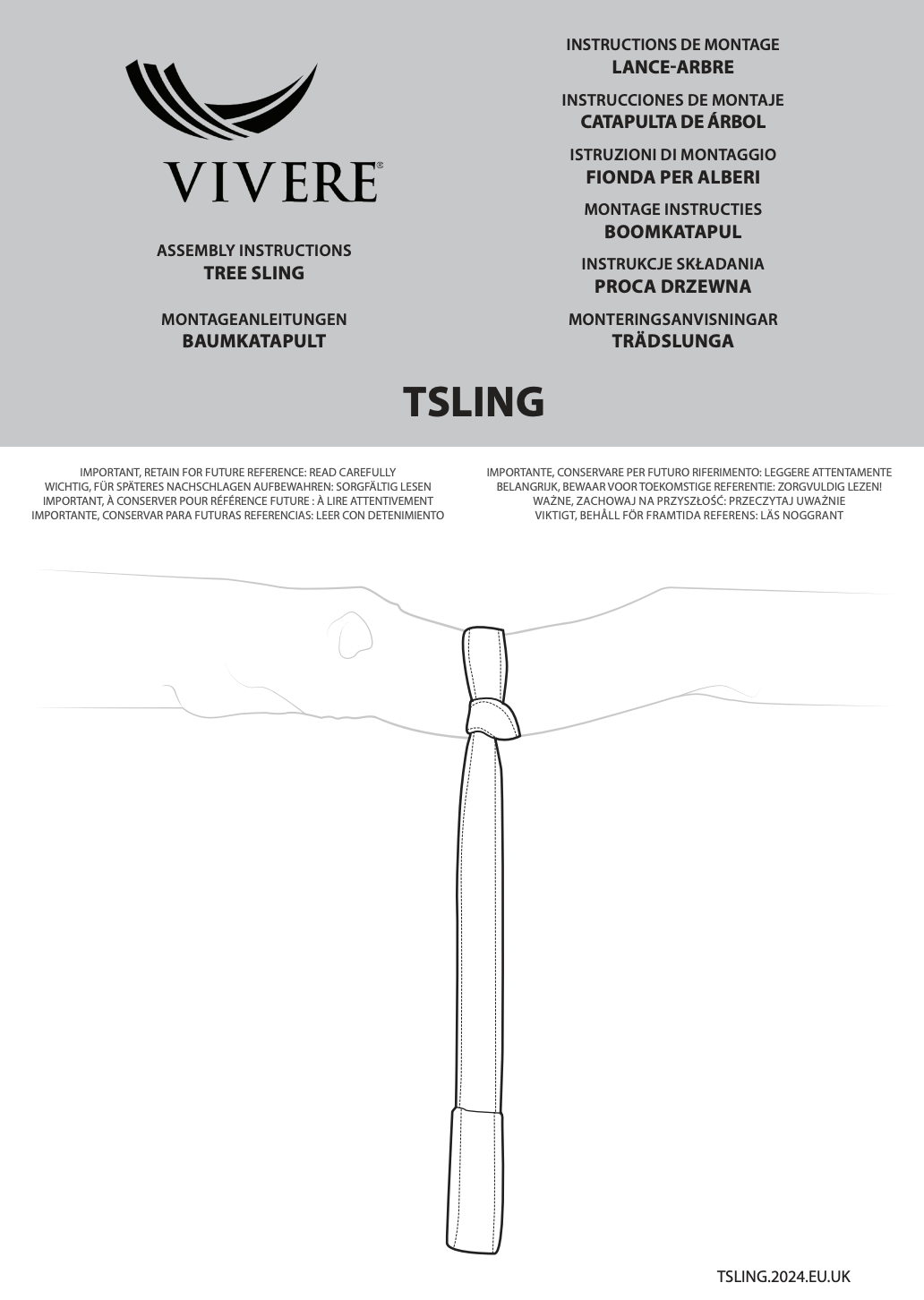 Assembly- Instruction Tree Loop Single Tree Strap page 1