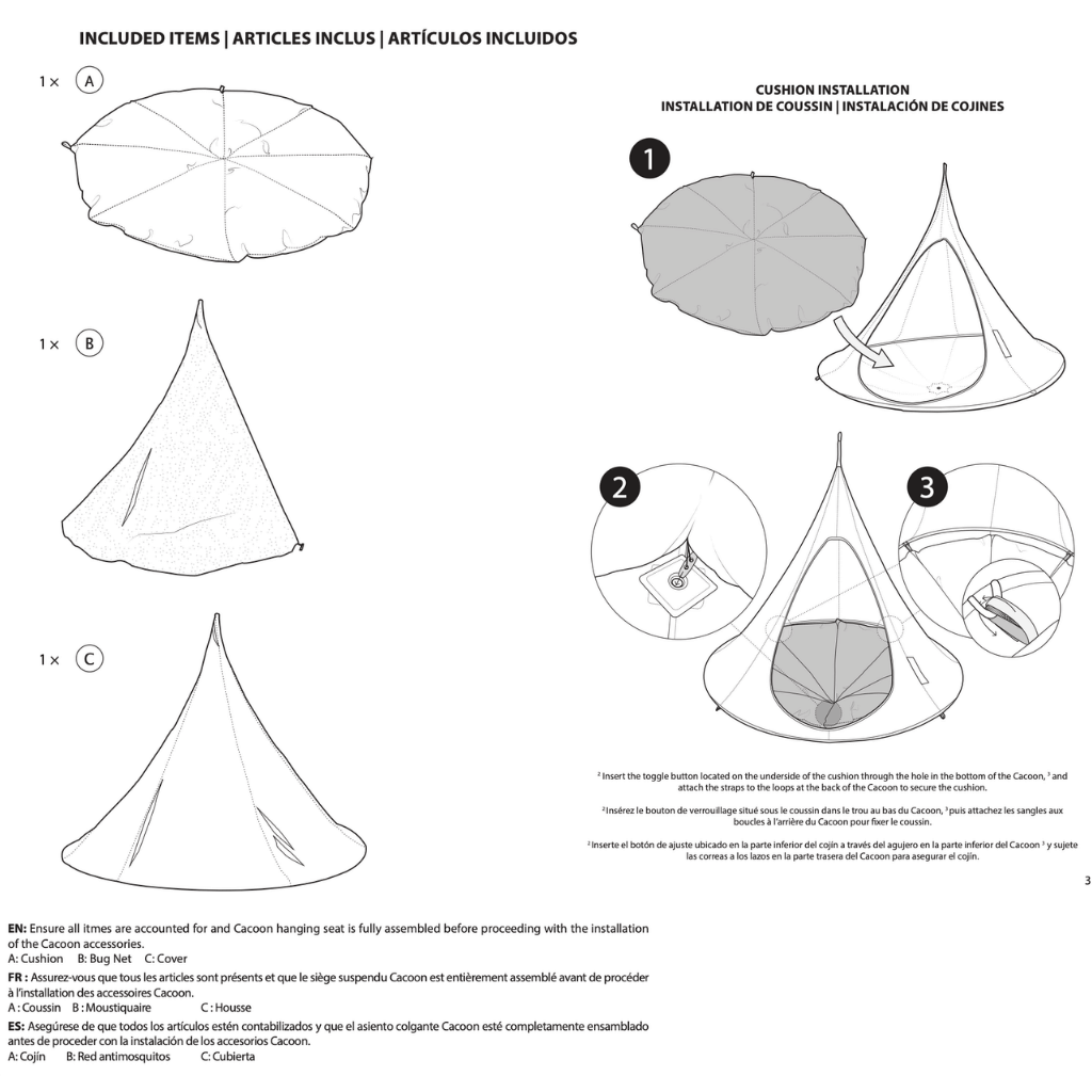Assembly Instruction for Cacoon Accessory Set part 1
