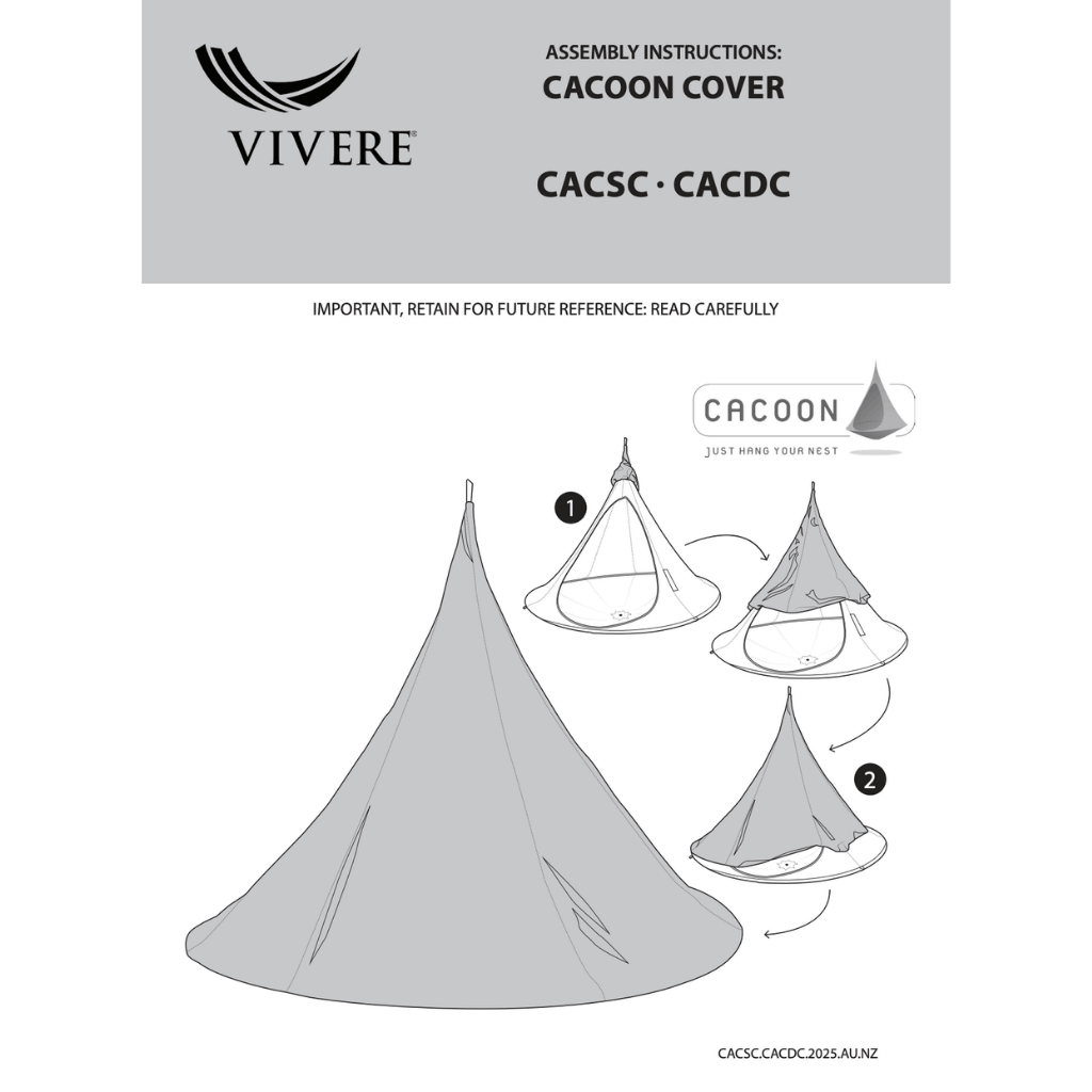 Assembly Instructions for Cacoon Cover Single And Double