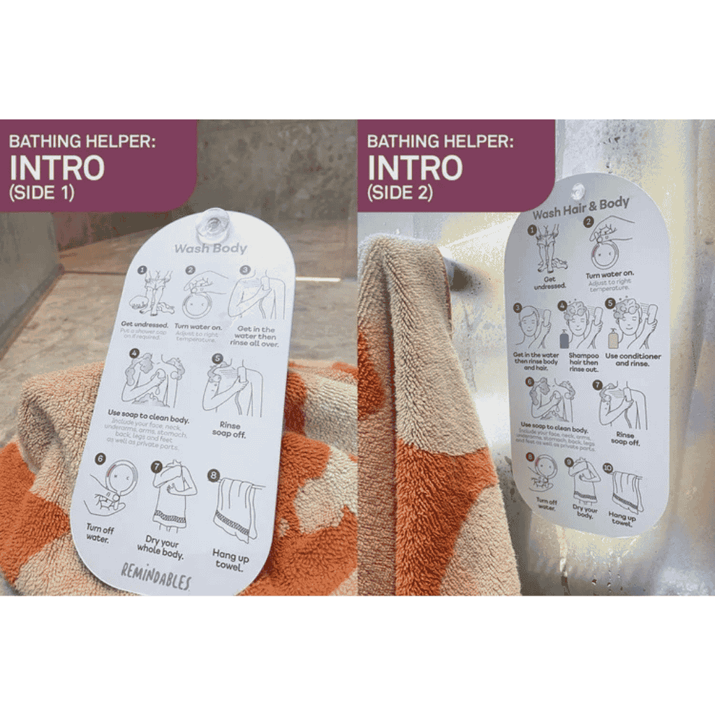 Bathing Helper Showing Side 1 and 2