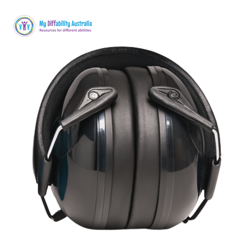 Black Ear Defender Ear Muff Folded Inward