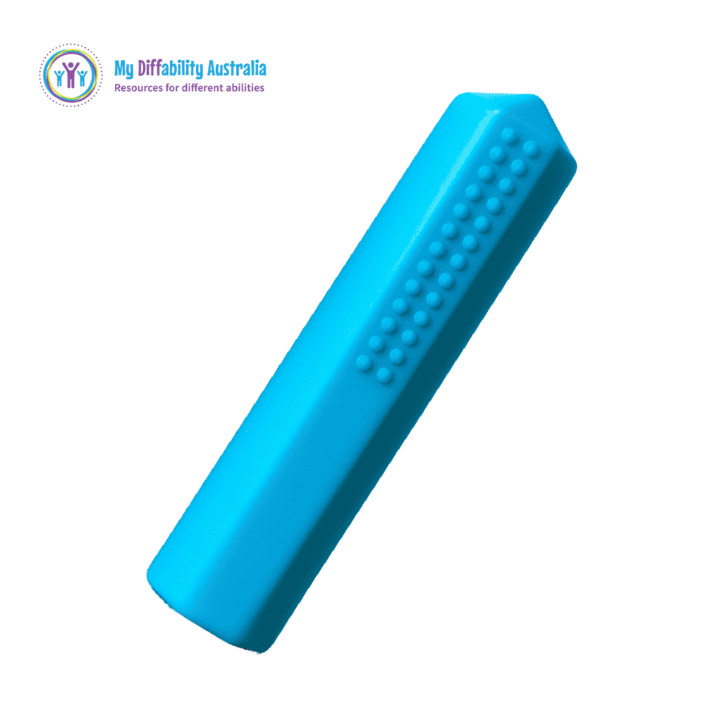 Blue Chewable Chunky Pencil Topper Zoom In
