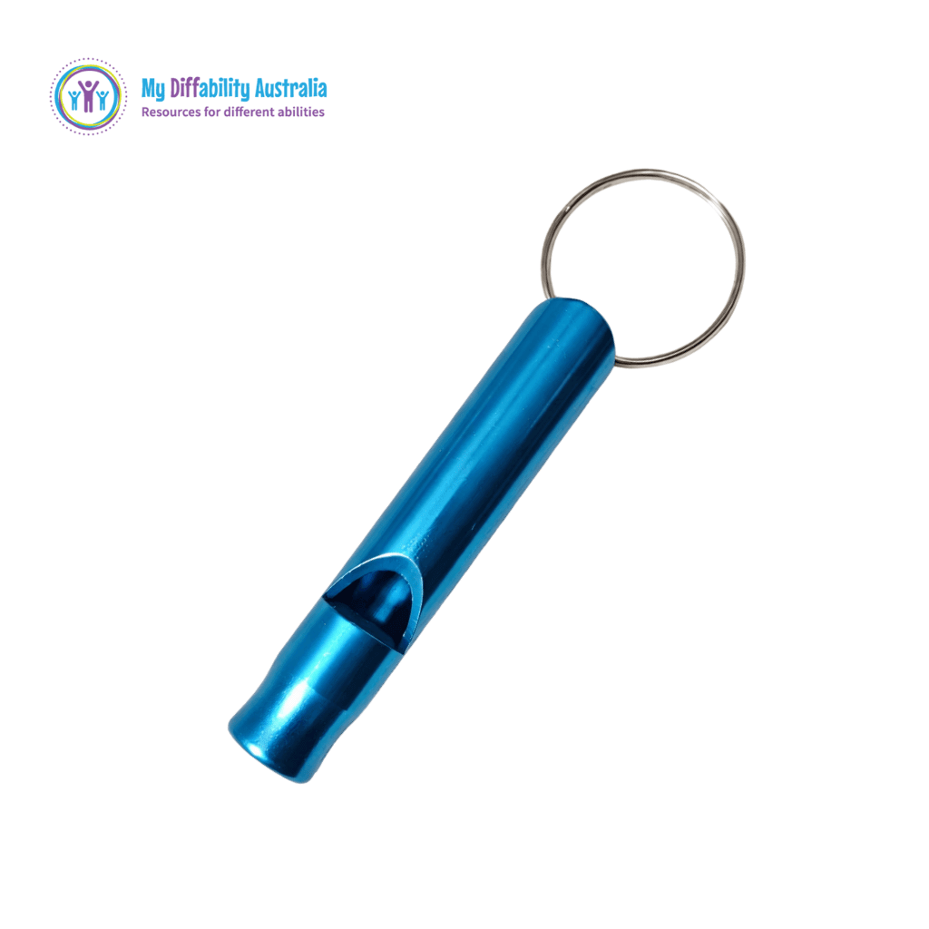Blue Whistle Keychain Respiration Tool