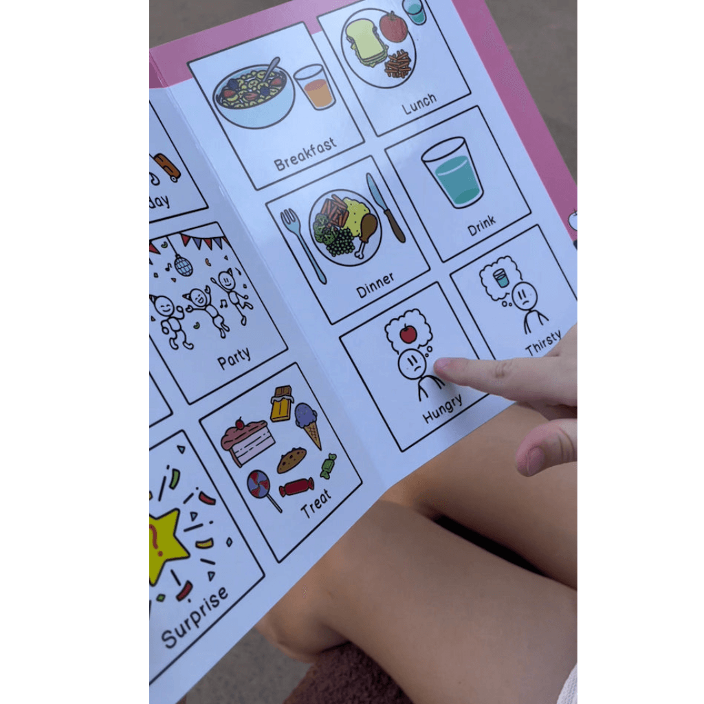 Book Showing Image of someone hungry