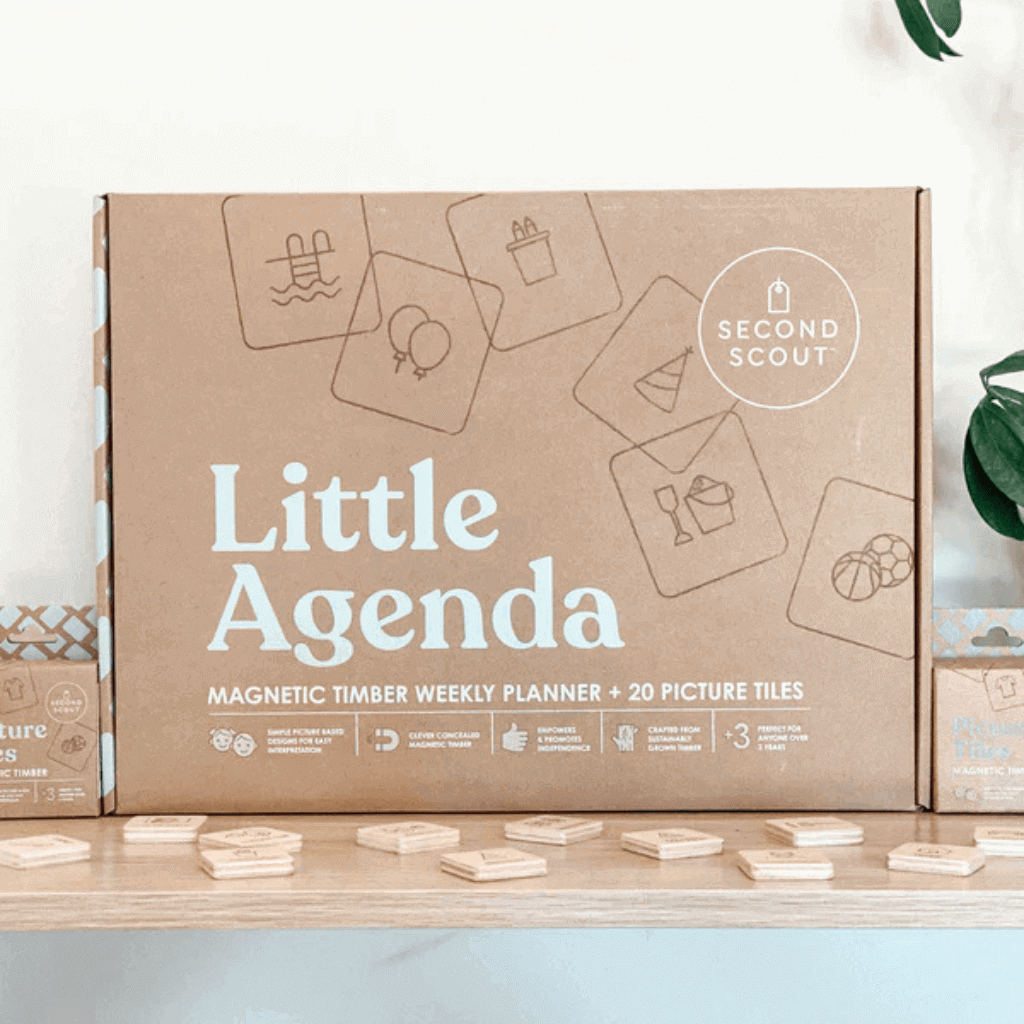 Box of Little Agenda Wooden Weekly Visual Schedule