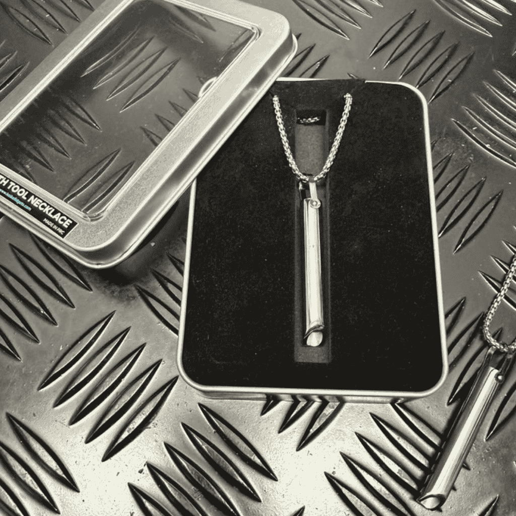 Breath Tool 304 grade Stainless Steel in window tin which is open