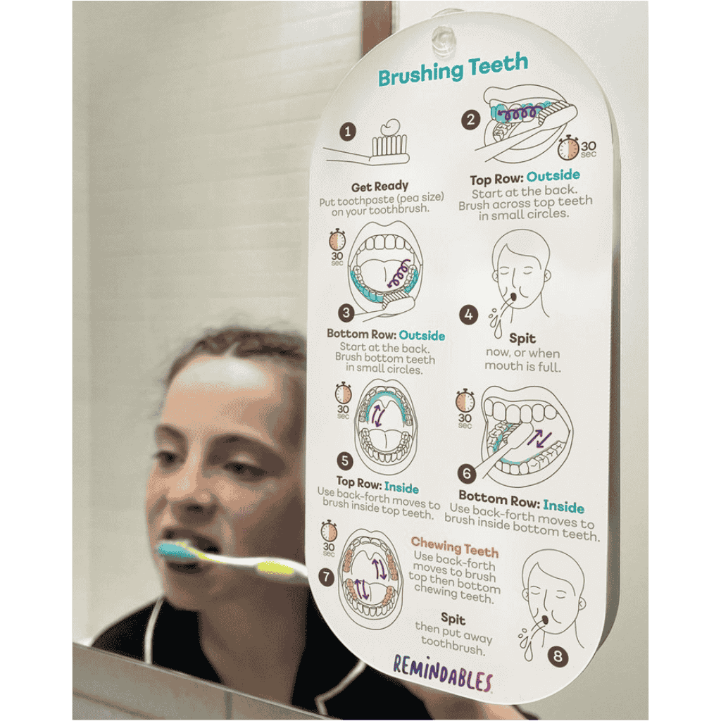 Brushing Teeth Hanger Sticked in the mirror