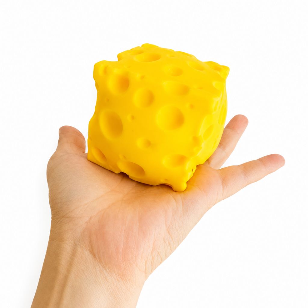 Cheese Squishy Toys in a hands palm