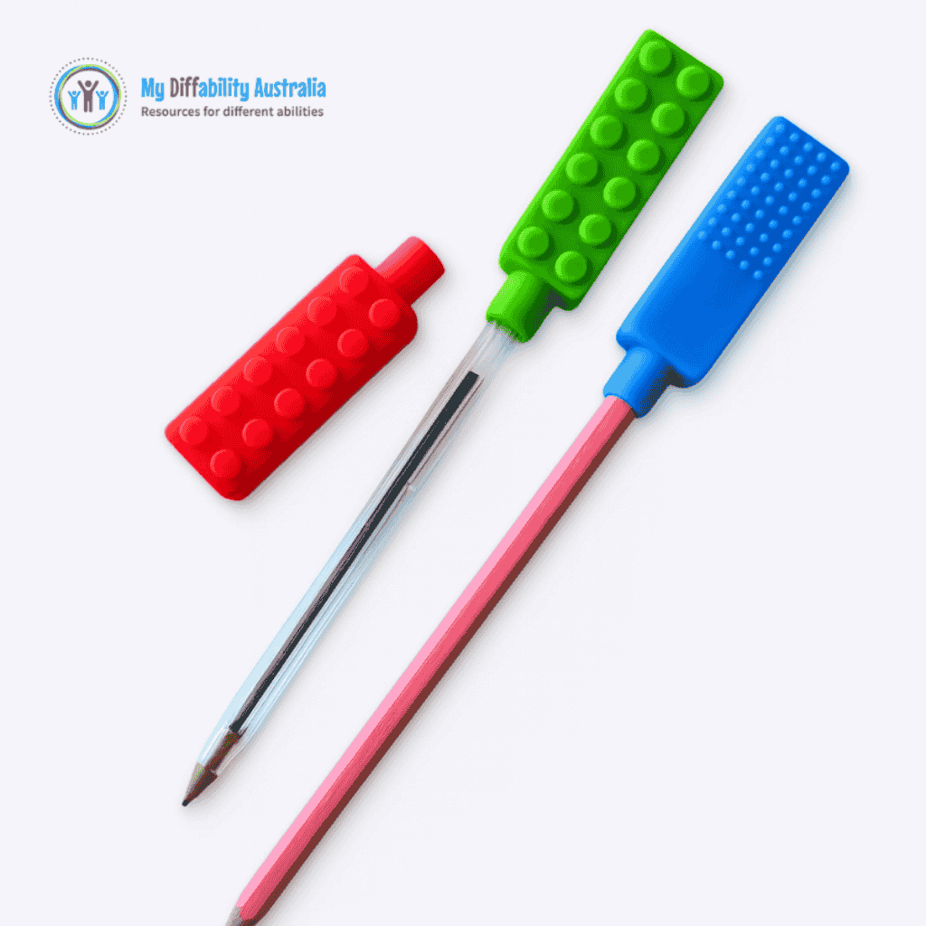 Chewable Block Pencil Topper 3 different colours