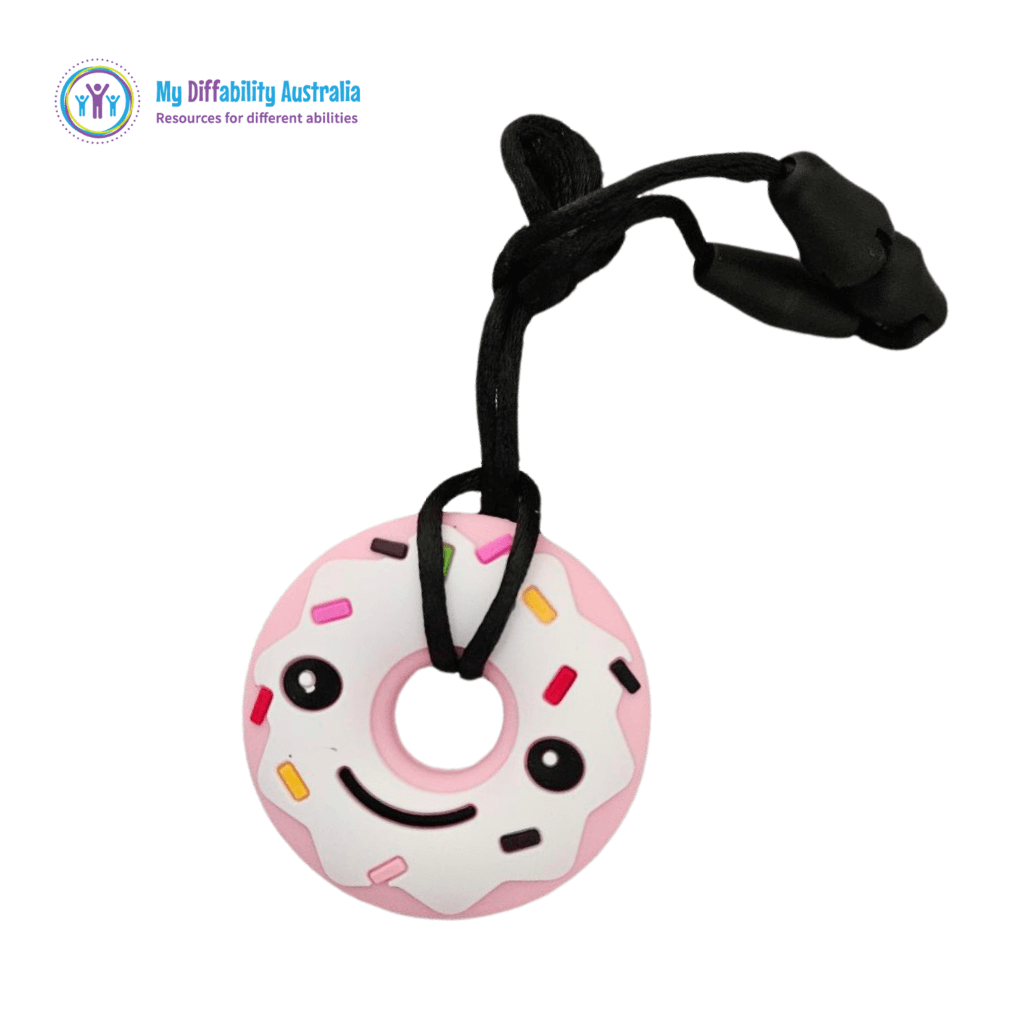 Chewy Donut Pendant Pink with white
