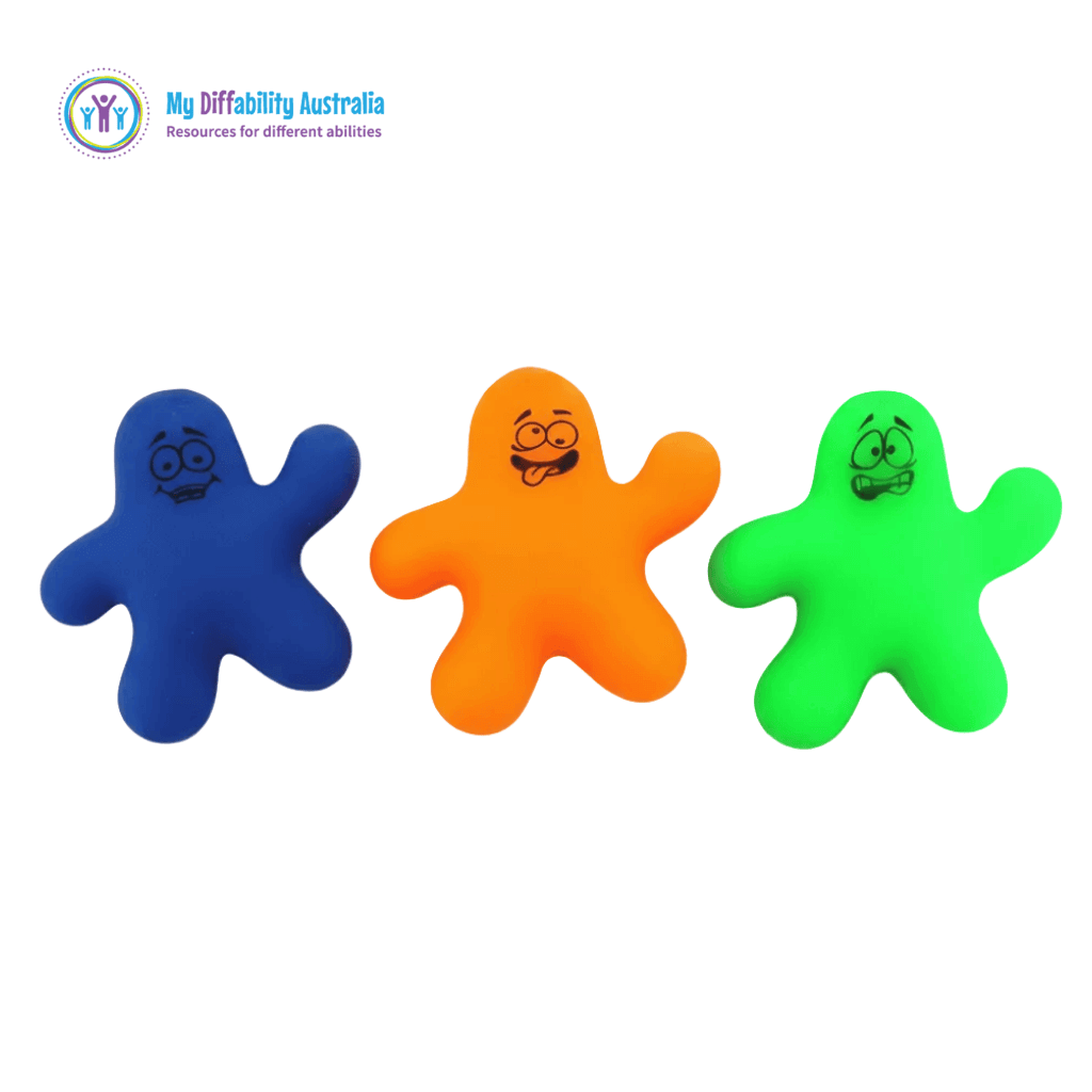 Different Colours Splat guys sensory toy