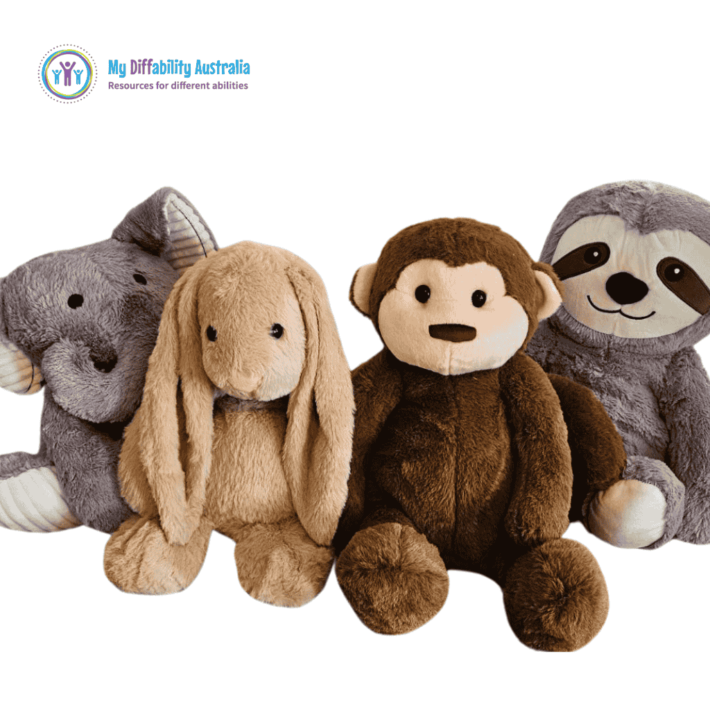 Different Weighted Soft Toys Bunny Monkey Elephant Sloth