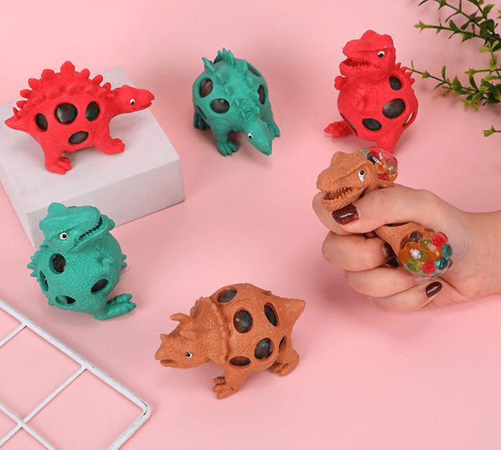 Dinosauar Squishy Fidget Toy In Pink Floor