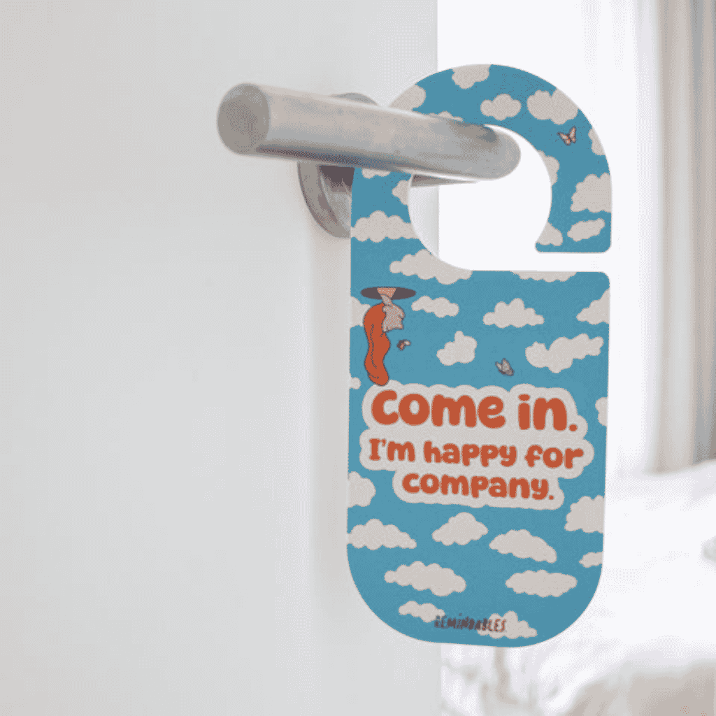 Door Hanger Bedroom Door Sign Design Clouds