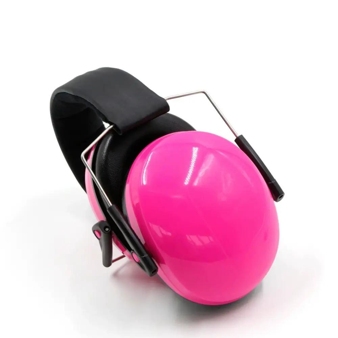 Ear Defender EarMuffs Hot Pink Side View