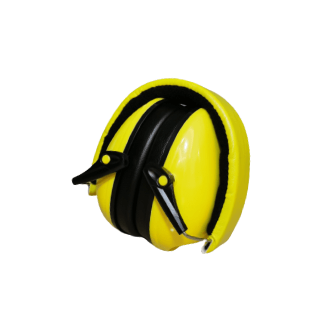 Ear Defender Ear Muffs Yellow Folded