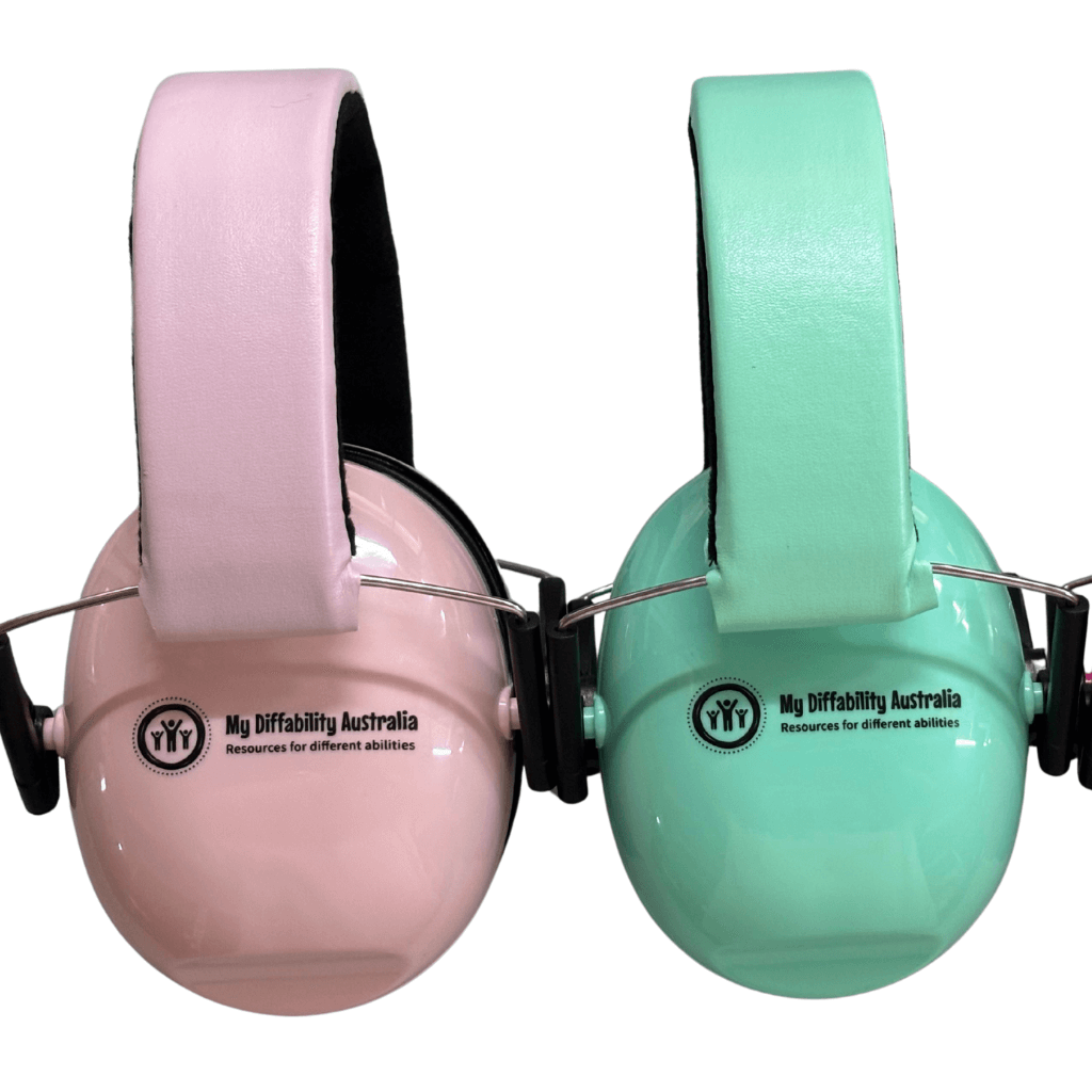 Ear Defender Ear Muffs with logo mint light pink