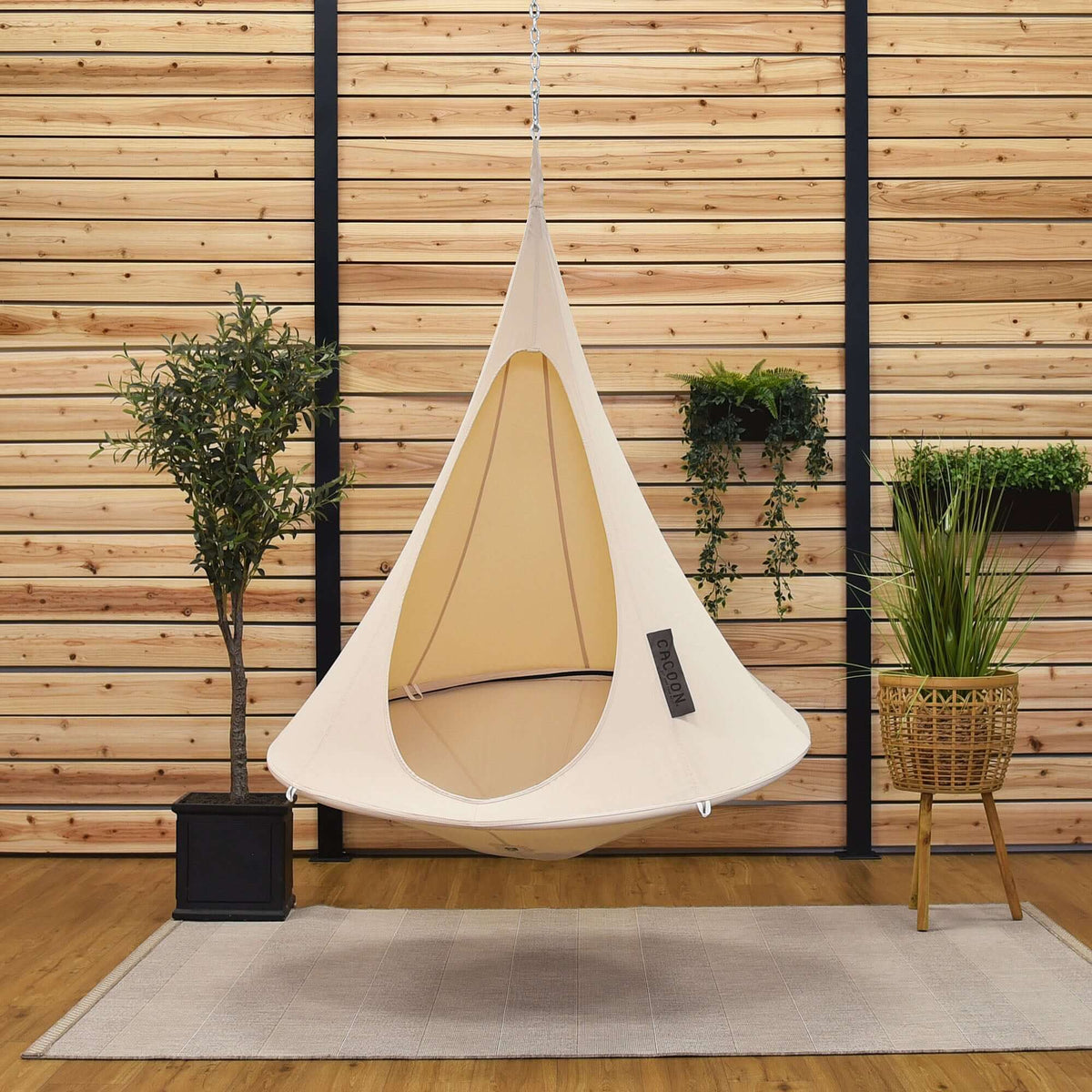 Empty Kids Cacoon Natural White In An Indoor Setting