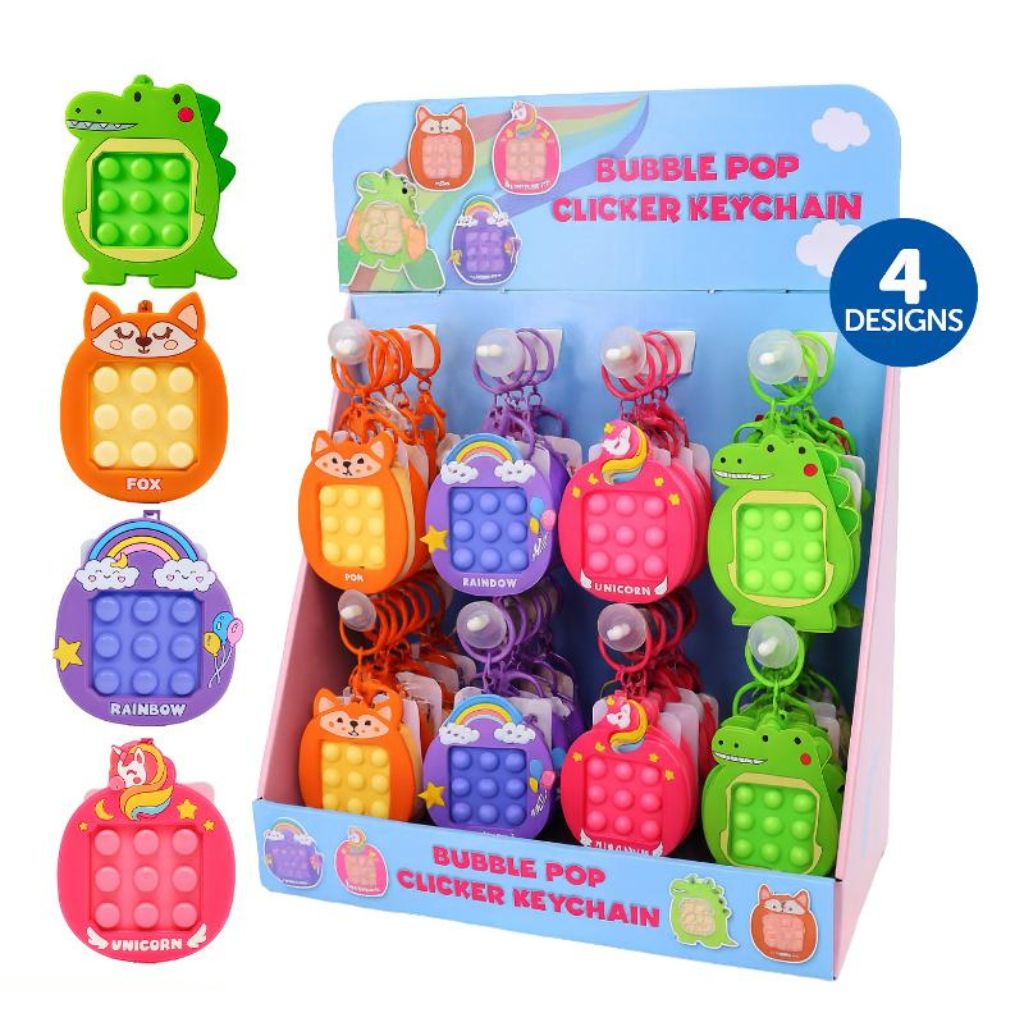 Fidget Keychain 2in1 Bubble Click Mini Maze Showing its packaging