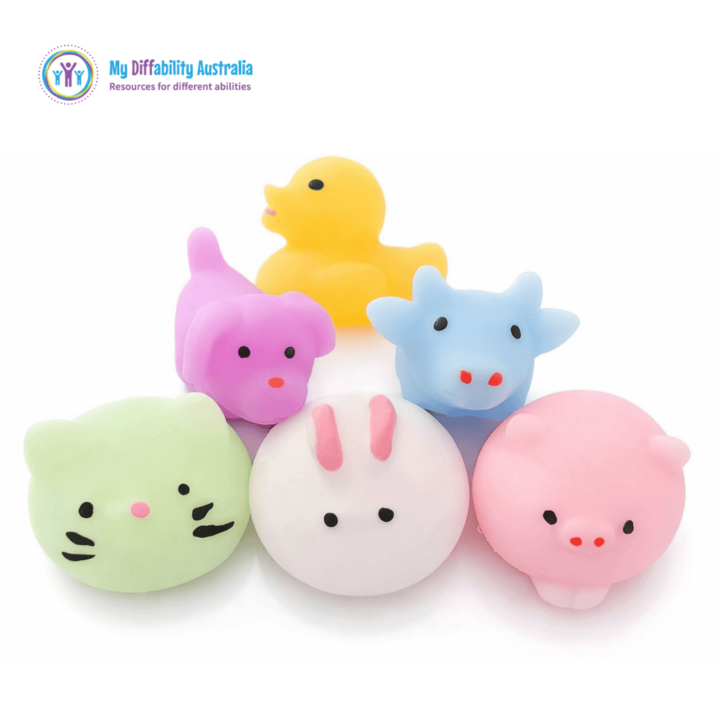 Front View of the Different Animal Squishies Set of 6