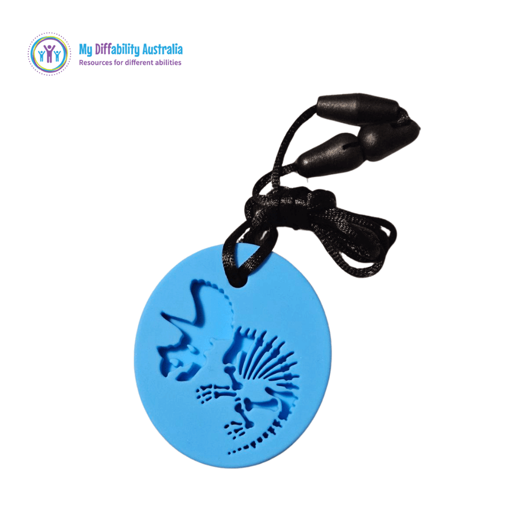 Front of Dinosaur Chew Necklace