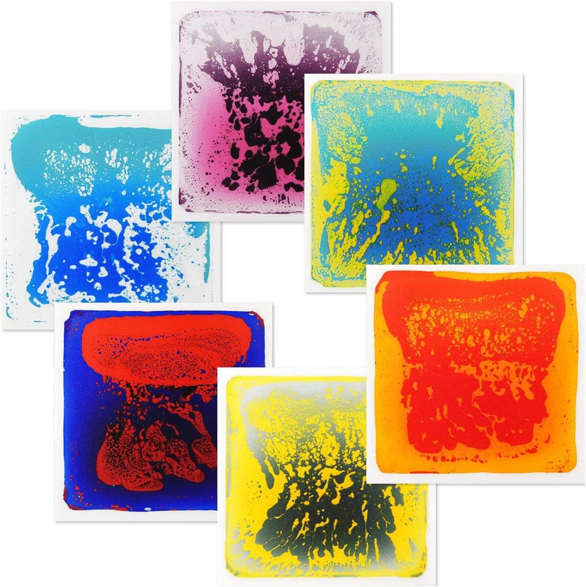 Full View of Sensory Liquid Tiles Set of 6