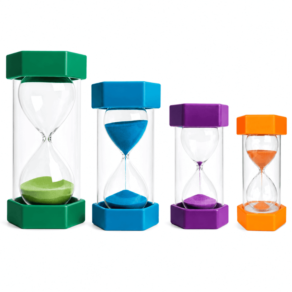 Green Blue Purple Orange Hourglass Sand Timer