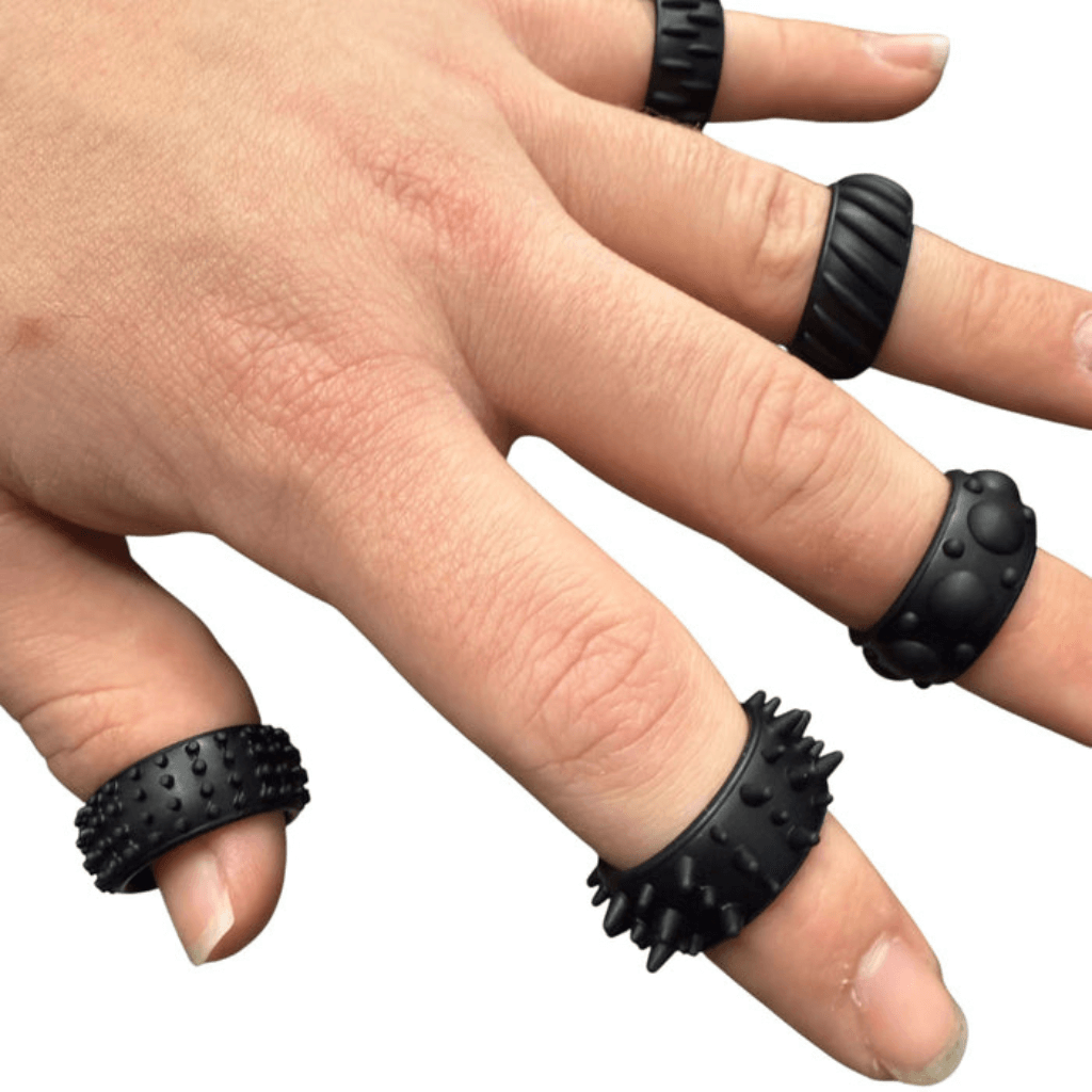 Halo Picky Bands 5 Black Bands Worn On One Hand