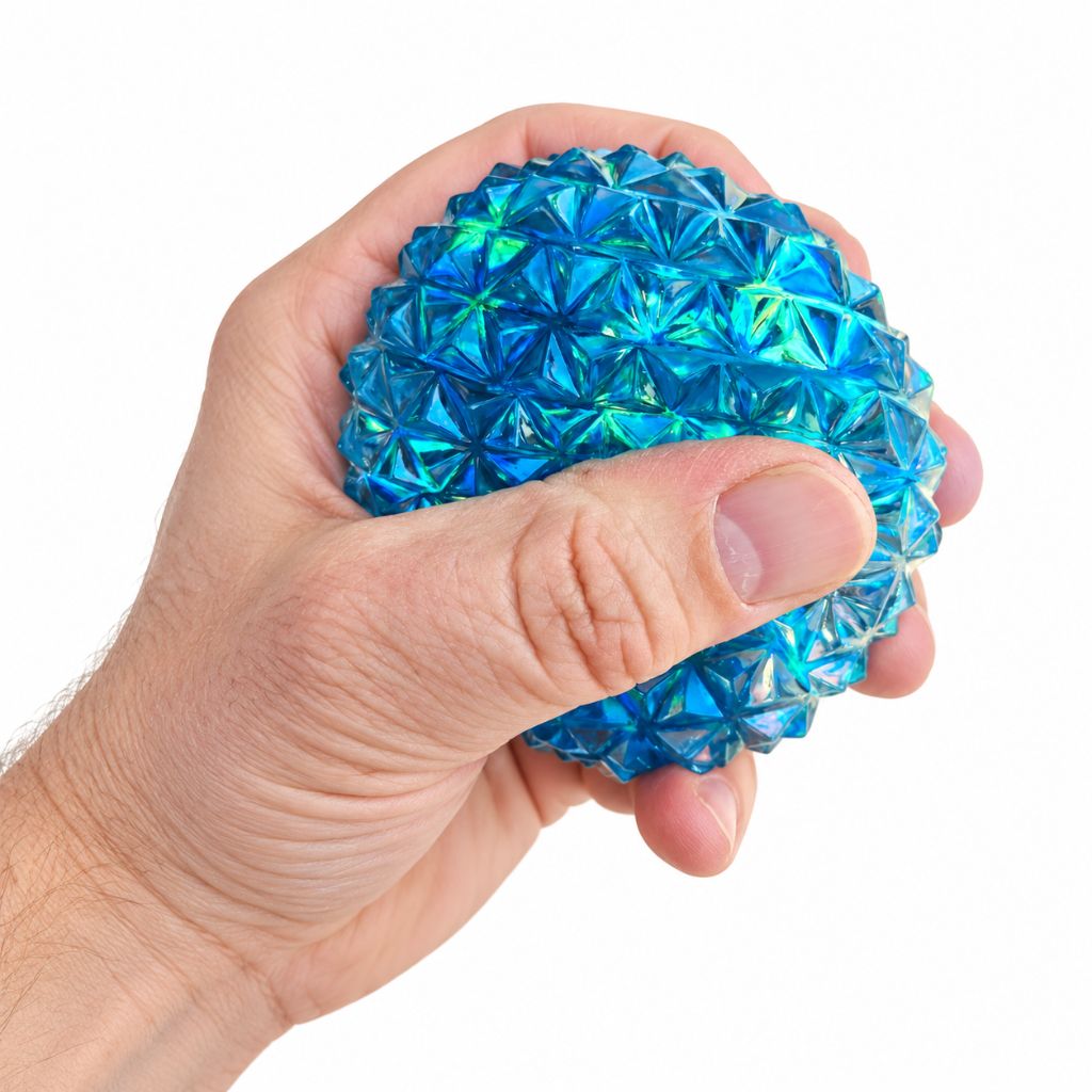 Hand Holding Squeeze Sugar Diamond Stress Ball